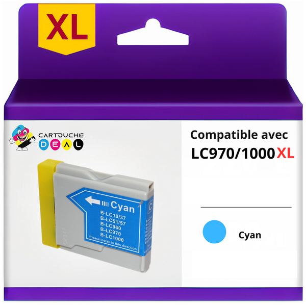BROTHER LC-970 : CARTOUCHE D'ENCRE GENERIQUE COMPATIBLE LC970 C CYAN