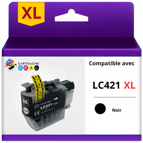 BROTHER LC-421 XL : CARTOUCHE D'ENCRE GENERIQUE COMPATIBLE LC421 XL NOIR