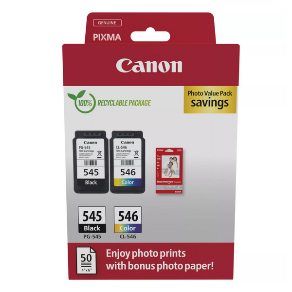 CANON PG-545 / CL-546 : Multipack cartouche d'encre de marque Canon PG545 CL546