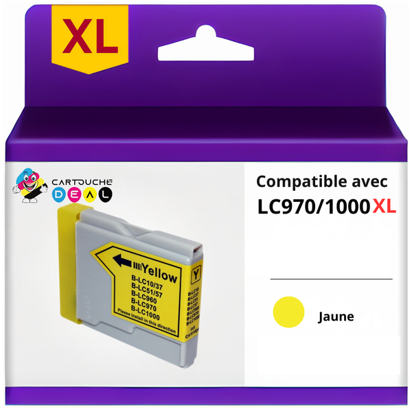 BROTHER LC-970 : CARTOUCHE D'ENCRE GENERIQUE COMPATIBLE LC970 Y JAUNE