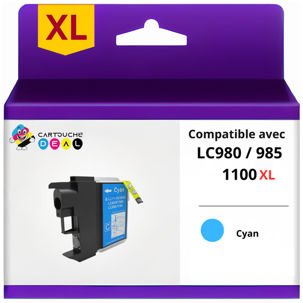 BROTHER LC-985 : CARTOUCHE D'ENCRE GENERIQUE COMPATIBLE LC985 C CYAN