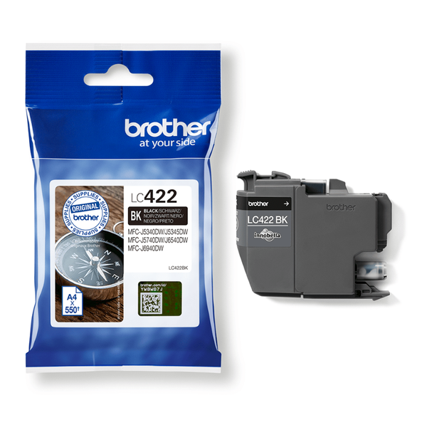 BROTHER LC-422 : CARTOUCHE D'ENCRE DE MARQUE MODELE BROTHER LC422 NOIR