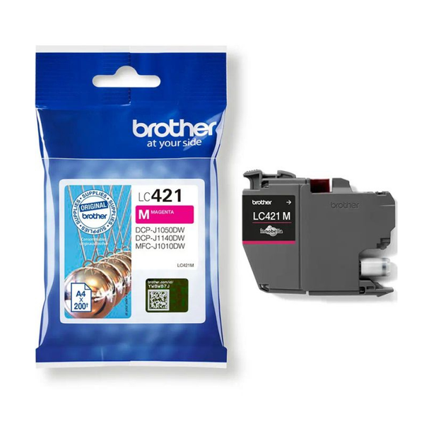 BROTHER LC-421 : CARTOUCHE D'ENCRE DE MARQUE MODELE BROTHER LC421 MAGENTA