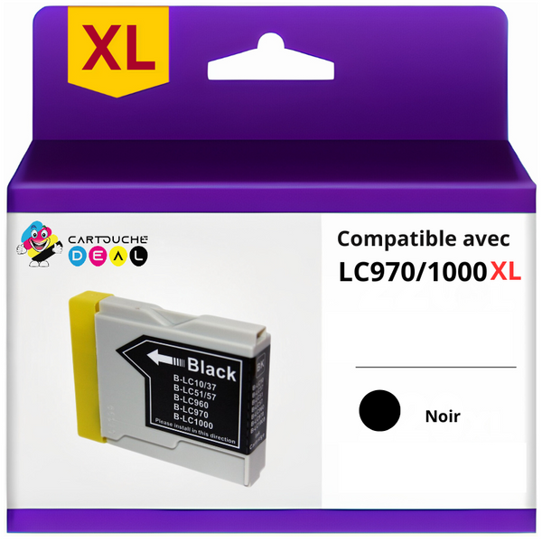 BROTHER LC-970 : CARTOUCHE D'ENCRE GENERIQUE COMPATIBLE LC970 BK NOIR