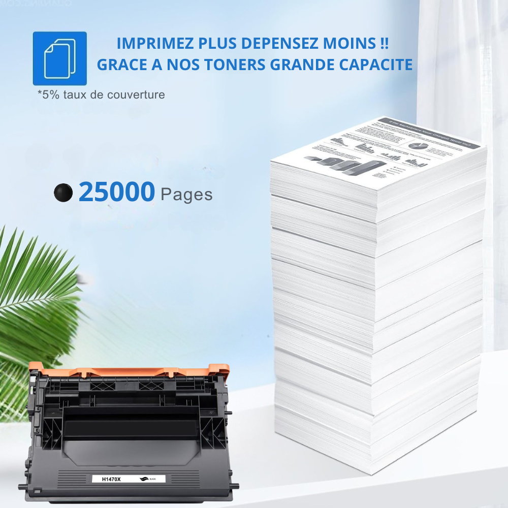 HP 147X : Toner générique compatible au modèle HP W1470X noir grande capacité