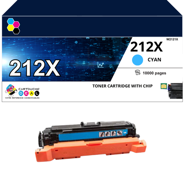 HP 212X : Toner générique compatible au modèle HP W2121X cyan grande capacité