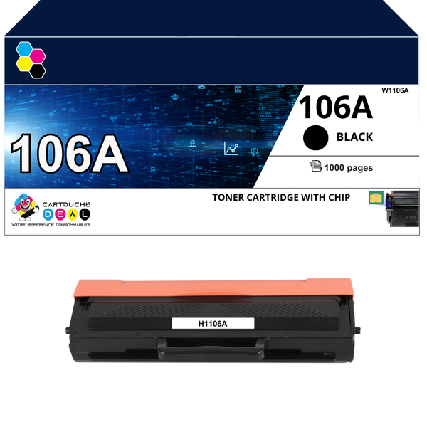 HP 106A : Toner générique compatible au modèle HP W1106A noir