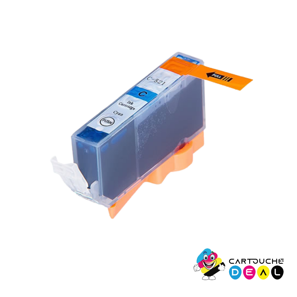CANON CLI-521C : Cartouche d'encre générique compatible cyan