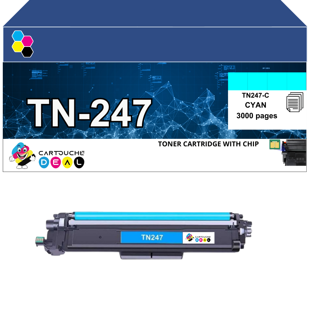 TN-247 C : Toner générique compatible au modèle Brother TN245 C cyan grande capacité