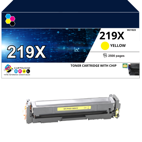 HP 219X : Toner générique compatible au modèle HP W2192X jaune grande capacité