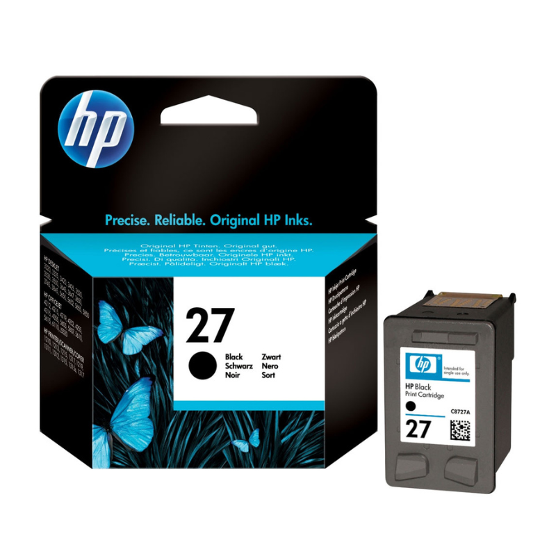 HP 27 - Cartouche d'encre noire de marque HP, modèle HP27 C8727AE grande capacité