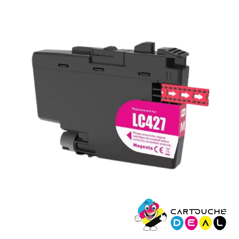 BROTHER LC-427 XL : CARTOUCHE D'ENCRE GENERIQUE COMPATIBLE LC-427XL LC427 XL MAGENTA GRANDE CAPACITE
