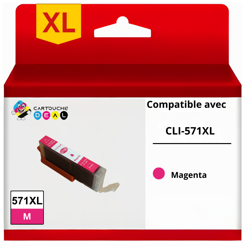 CANON CLI-571M XL : Cartouche d'encre générique compatible magenta