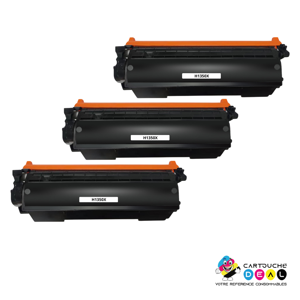 HP 135X : Lot de 3 Toners générique compatible au modèle HP W1350X noir grande capacité
