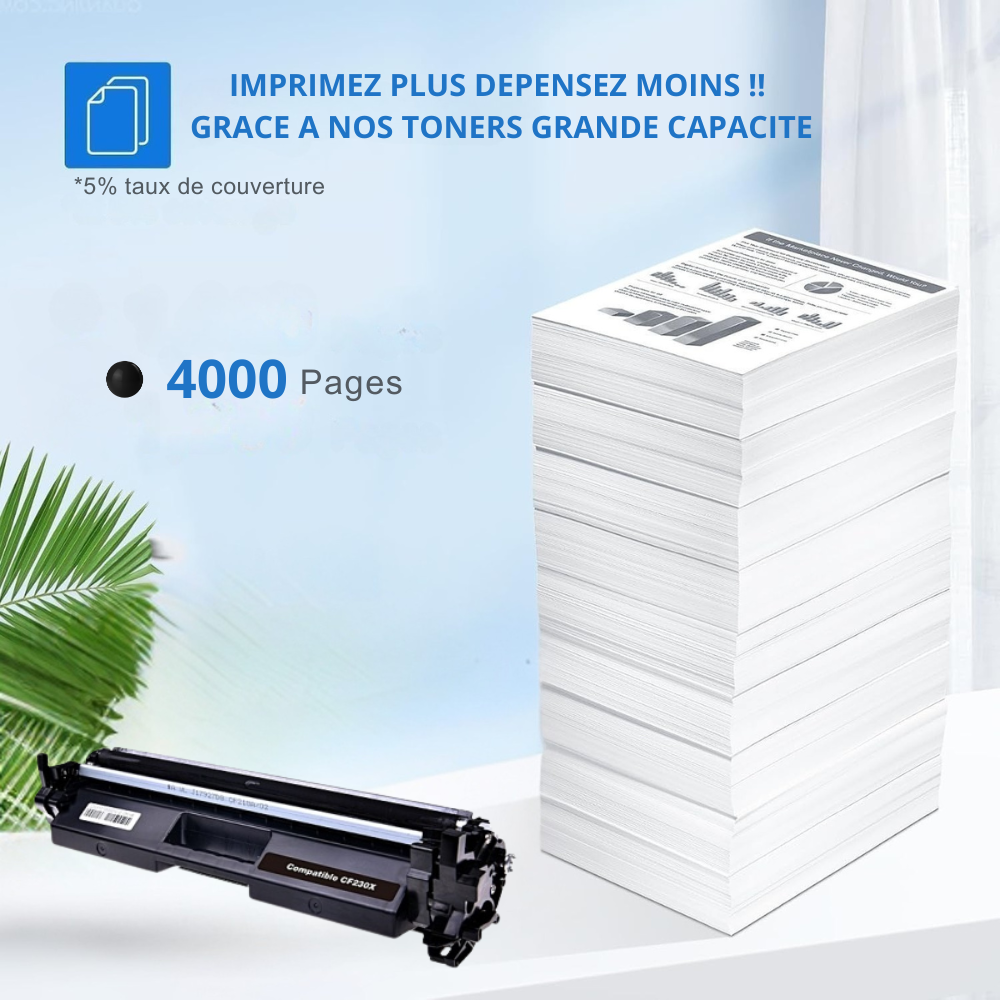 HP 30X : Lot de 3 Toners générique compatible au modèle HP CF230X noir GRANDE CAPACITE