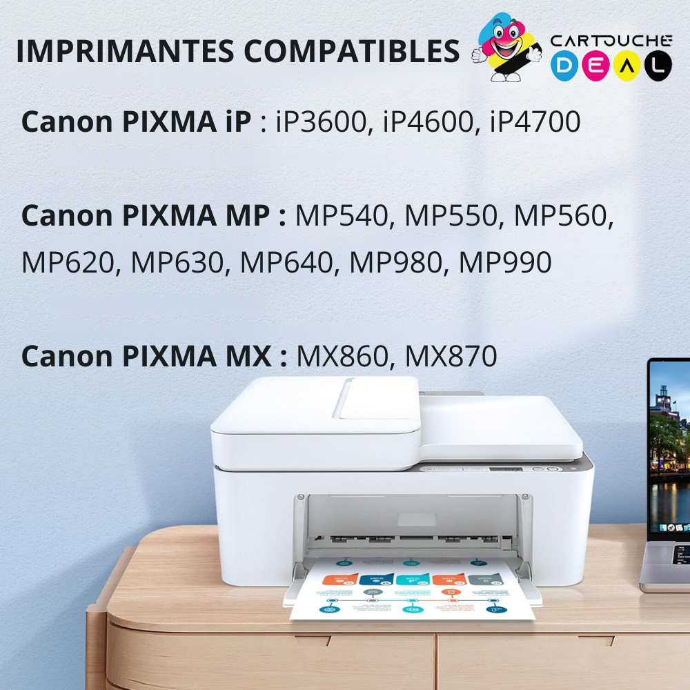 CANON CLI-521M : Cartouche d'encre générique compatible magenta