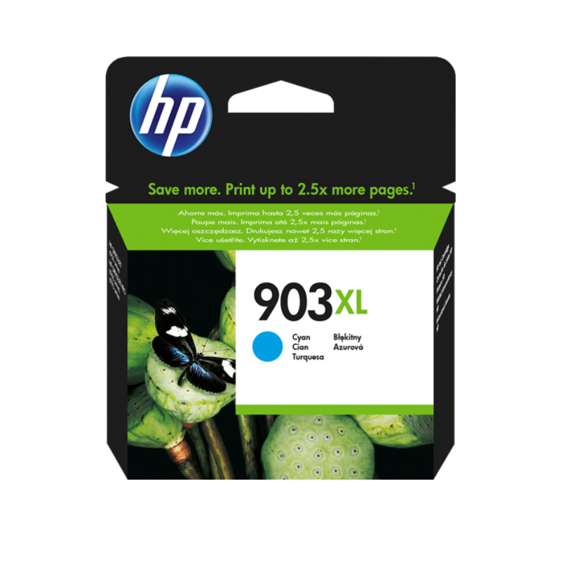 HP 903XL - Cartouche d'encre cyan de marque HP modèle HP903 XL T6M03AE grande capacité