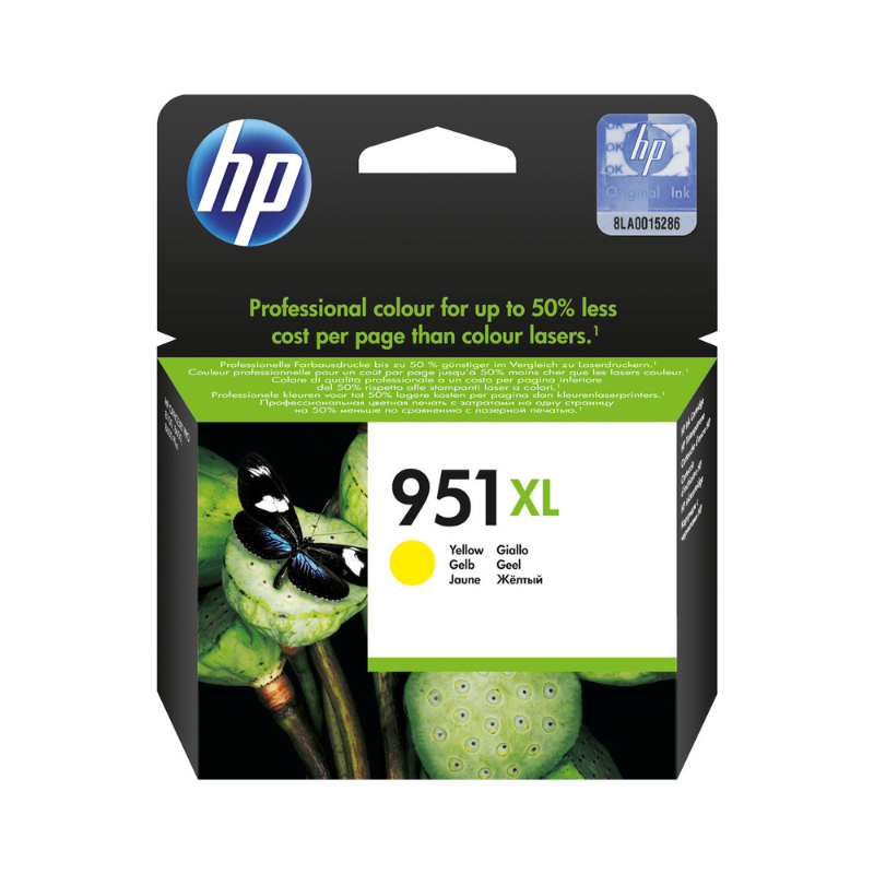 HP 951XL - Cartouche d'encre jaune de marque HP modèle HP951 XL CN048AE grande capacité