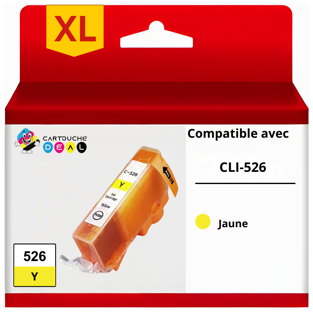 CANON CLI-526Y : Cartouche d'encre générique compatible jaune
