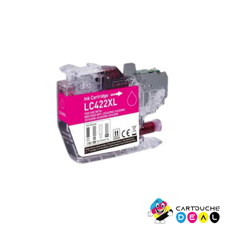 BROTHER LC-422 XL : CARTOUCHE D'ENCRE GENERIQUE COMPATIBLE LC-422XL LC422 XL MAGENTA