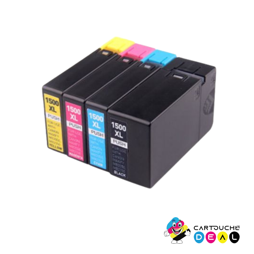 CANON PGI-1500 XL : LOT de 4 Cartouches d'encre générique compatible GRANDE CAPACITE