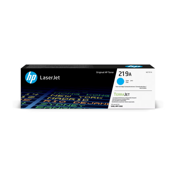 HP 219A : Toner de marque HP modèle W2191A cyan