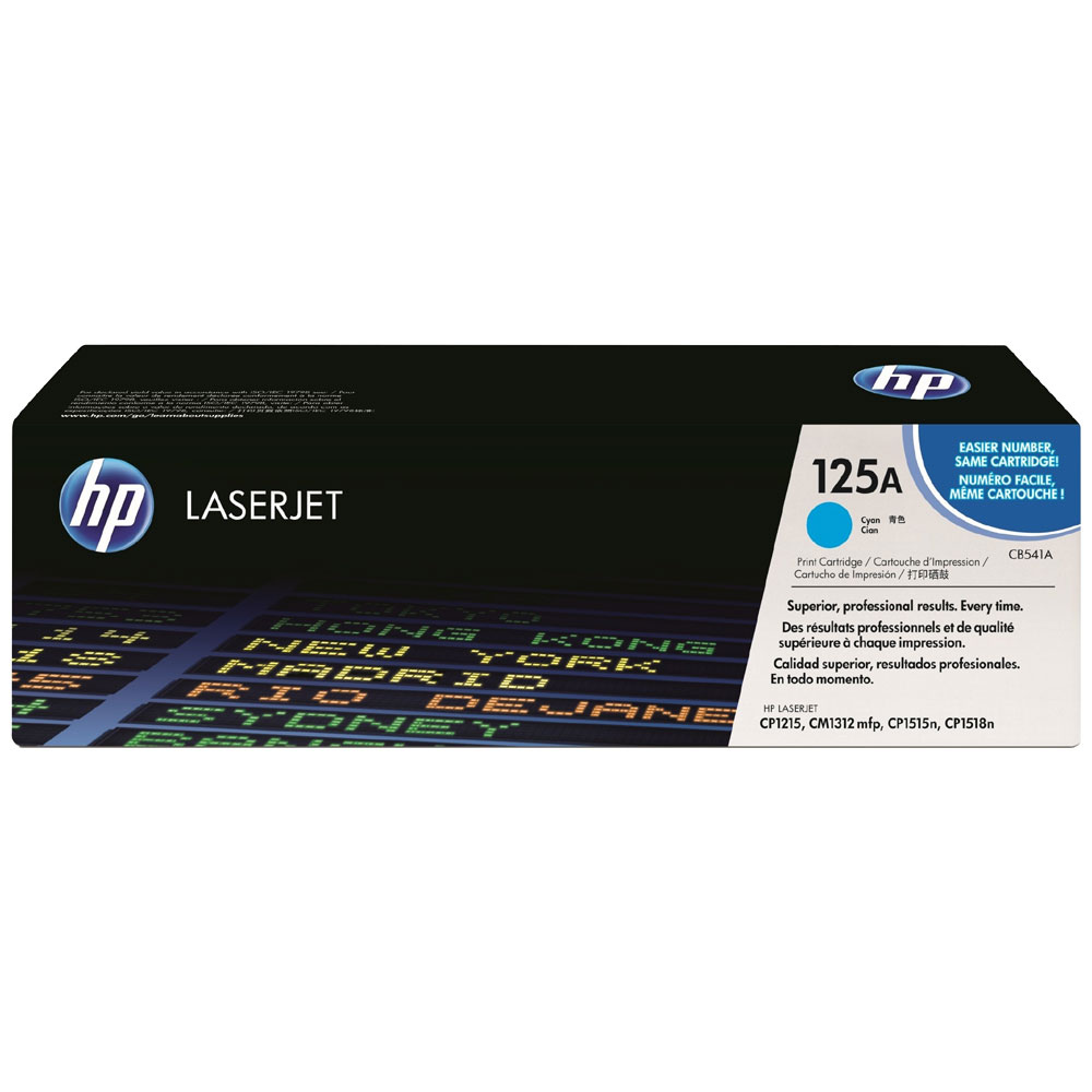 HP 125A : Toner de marque modèle HP CB541A cyan