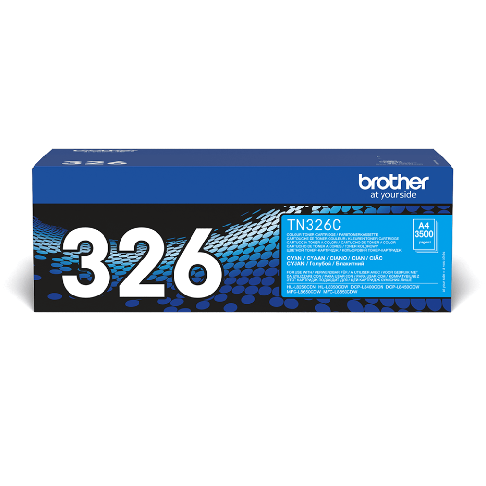 Brother TN-326 : Toner de marque Brother modèle TN326 C cyan grande capacité