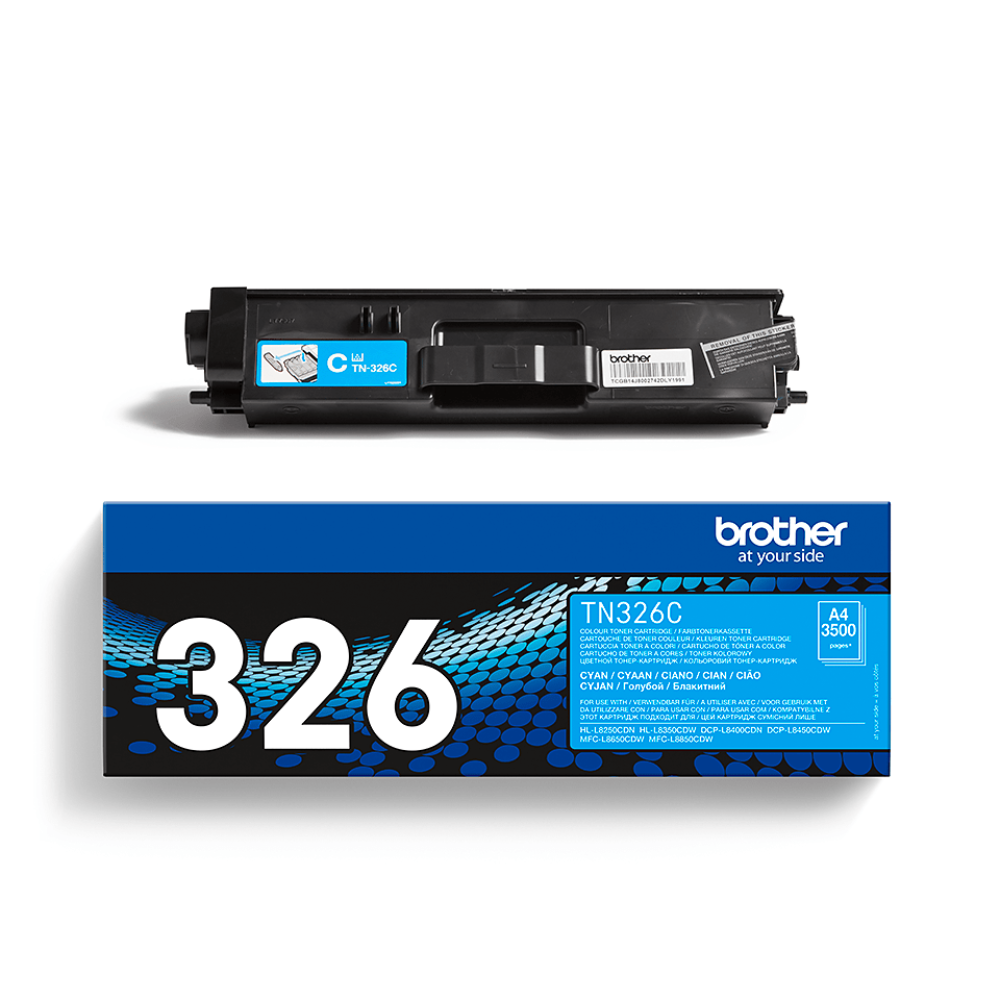 Brother TN-326 : Toner de marque Brother modèle TN326 C cyan grande capacité