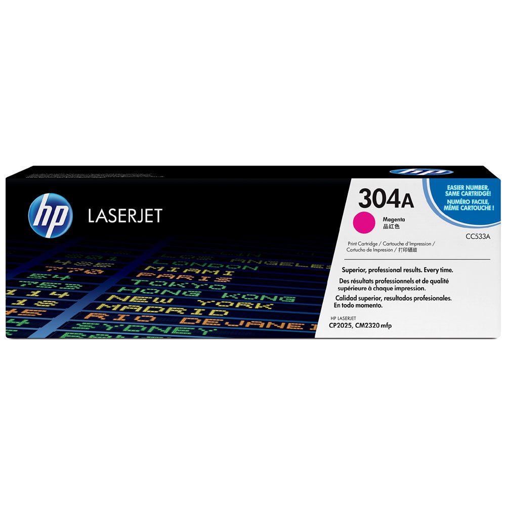 HP 304A : Toner de marque HP modèle CC533A magenta