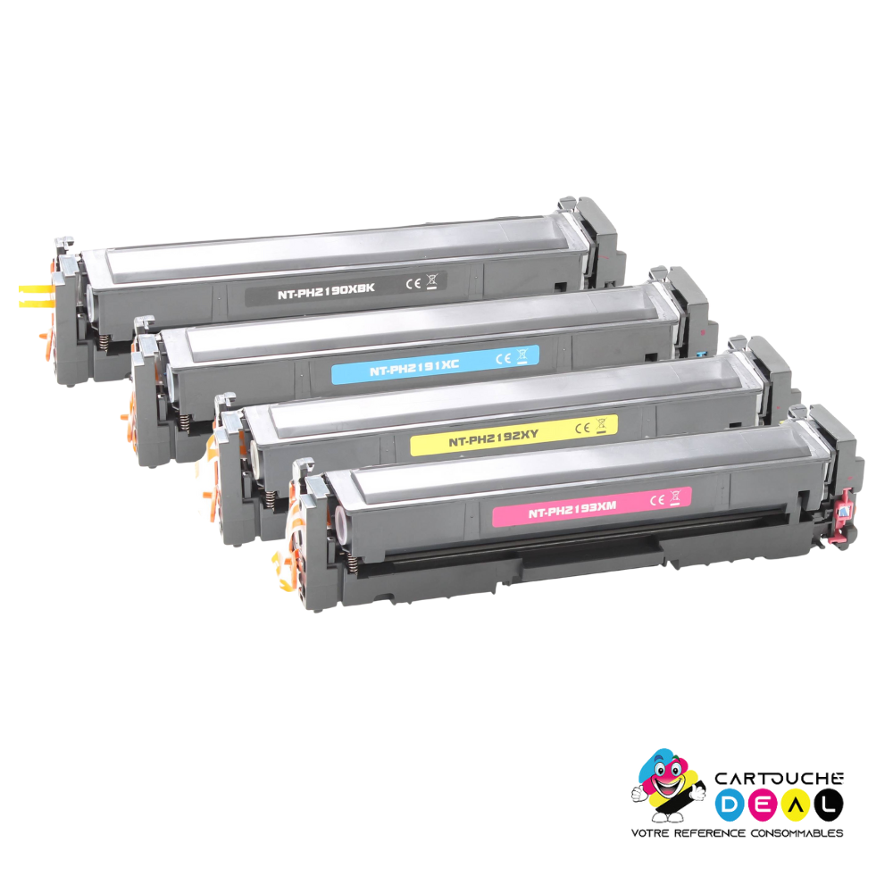 HP 219X : Lot de 4 Toners générique compatible au modèle HP W2190X W2191X W2192X W2193X grande capacité