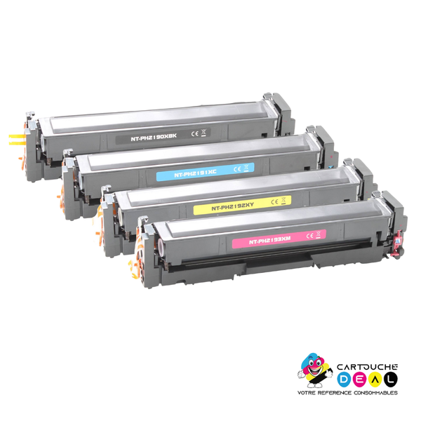 HP 219X : Lot de 4 Toners générique compatible au modèle HP W2190X W2191X W2192X W2193X grande capacité