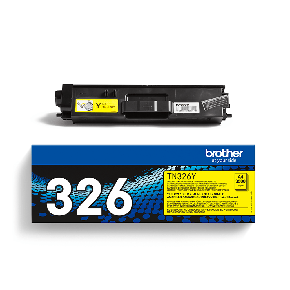 Brother TN-326 : Toner de marque Brother modèle TN326 Y jaune grande capacité