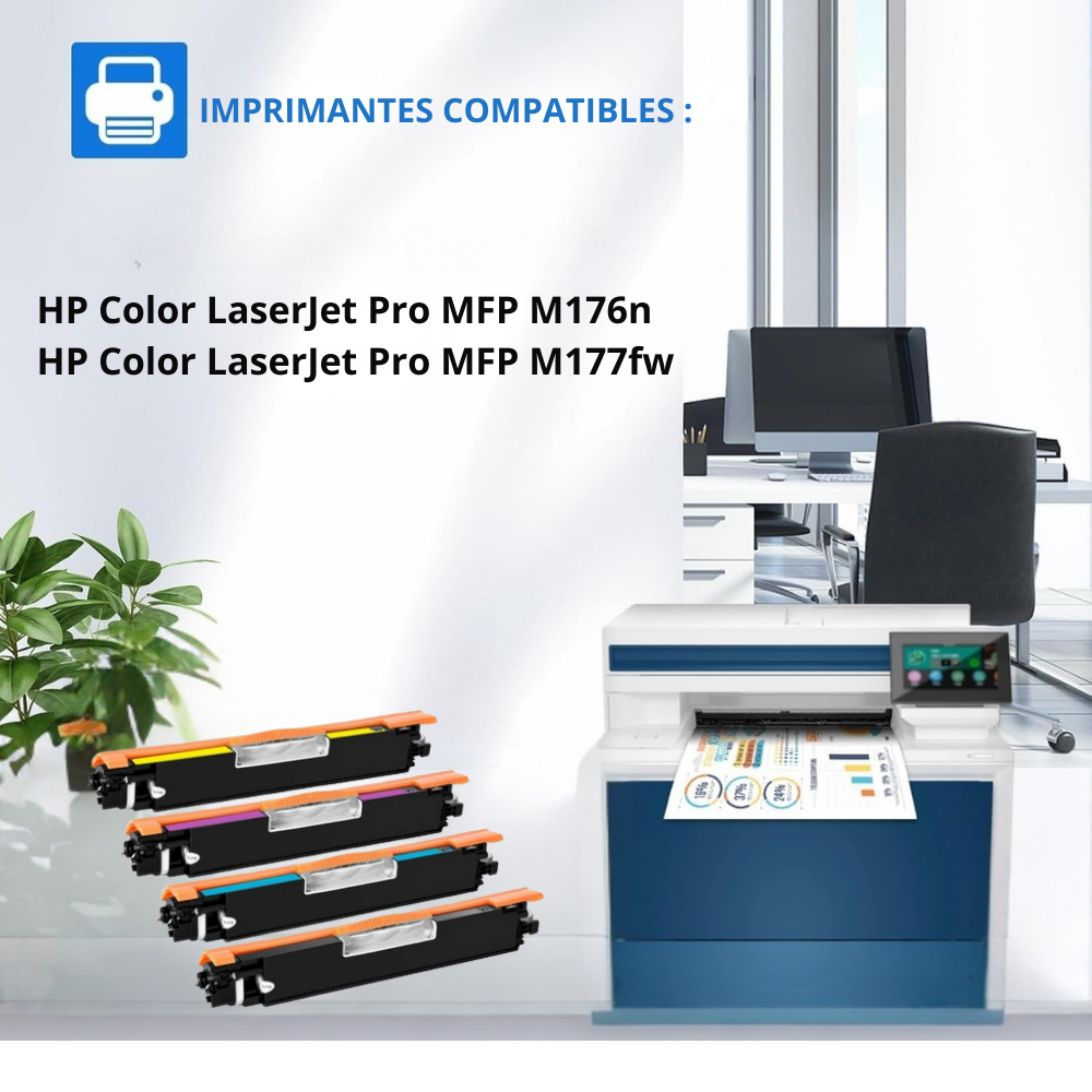 HP 130A : Toner générique compatible au modèle HP CF353A magenta