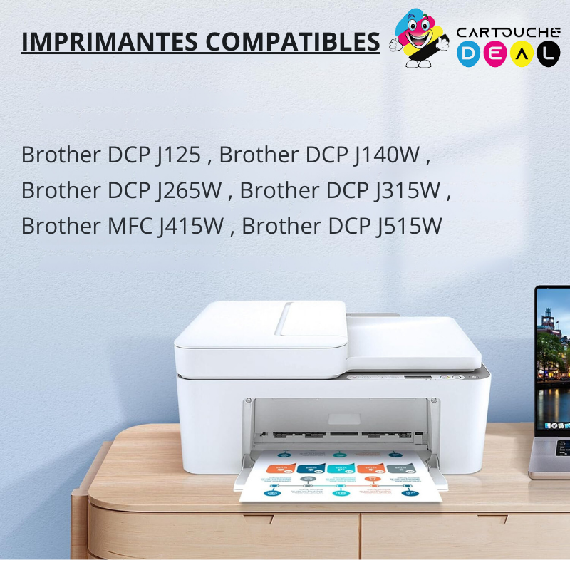 BROTHER LC-985 : CARTOUCHE D'ENCRE GENERIQUE COMPATIBLE LC985 C CYAN