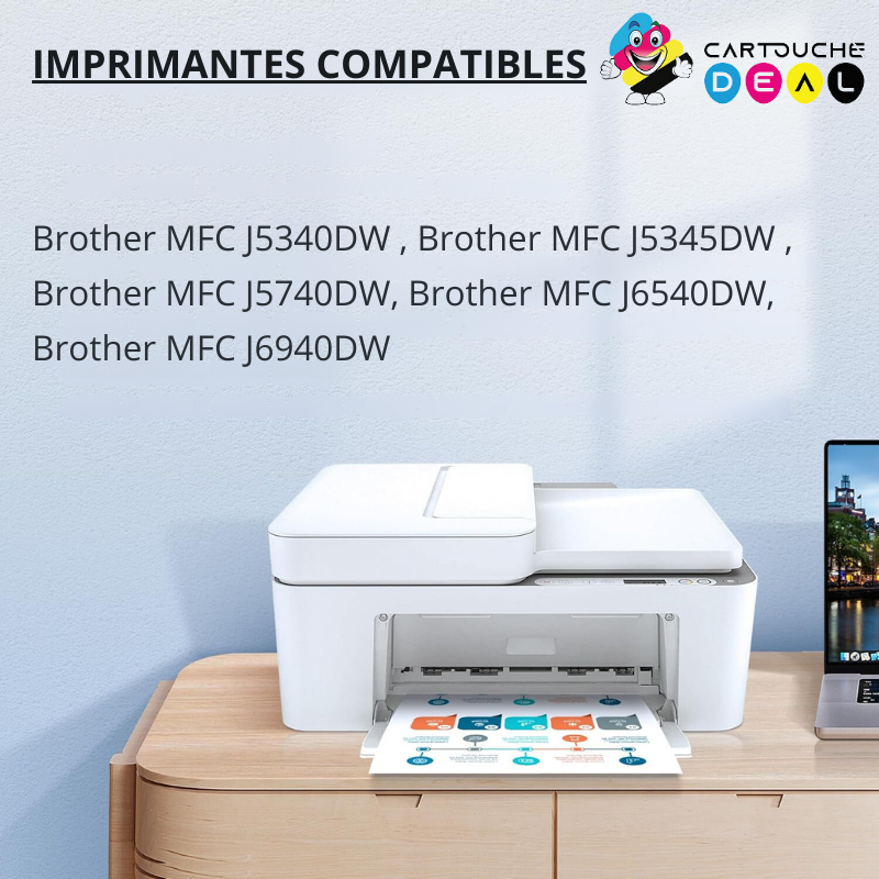 BROTHER LC-422 XL : CARTOUCHE D'ENCRE GENERIQUE COMPATIBLE LC-422XL LC422 XL MAGENTA