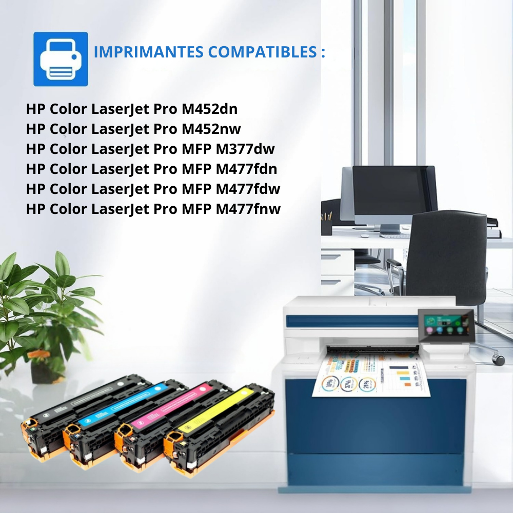 HP 410X : Toner générique compatible au modèle HP CF413X magenta grande capacité
