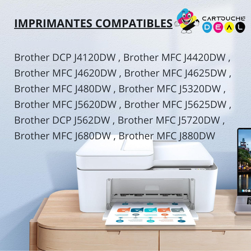 BROTHER LC-223 : CARTOUCHE D'ENCRE GENERIQUE COMPATIBLE CYAN LC223 C