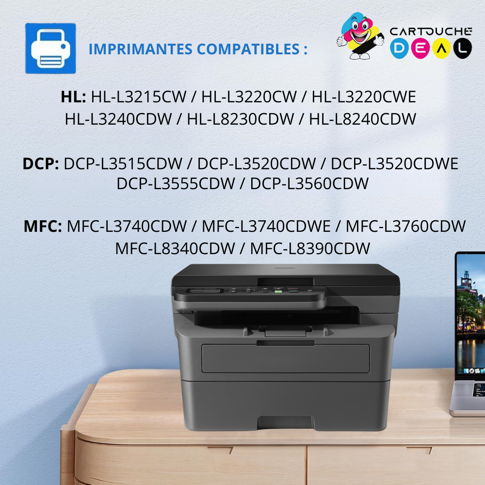 TN-248 XL : Toner générique compatible au modèle Brother TN248 XL BK noir grande capacité