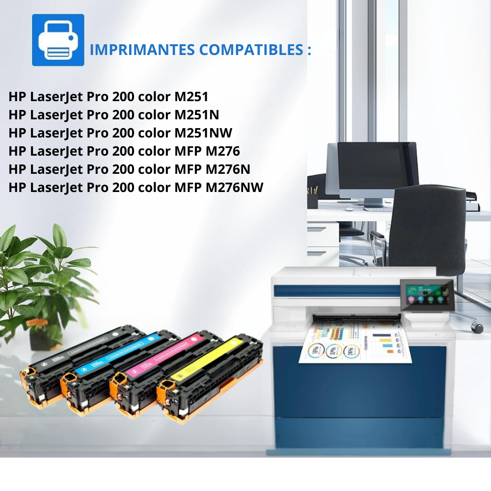 HP 131A : Toner générique compatible au modèle HP CF211A cyan