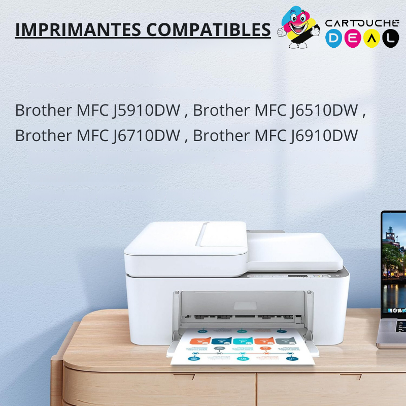 BROTHER LC-1280 XL : CARTOUCHE D'ENCRE GENERIQUE COMPATIBLE NOIR LC1280 GRANDE CAPACITE