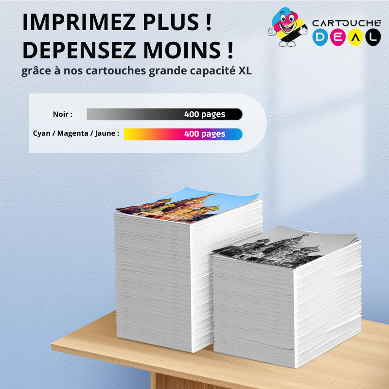 LOT DE 4 CARTOUCHES D'ENCRE GENERIQUE COMPATIBLE BROTHER LC-3213 LC3213