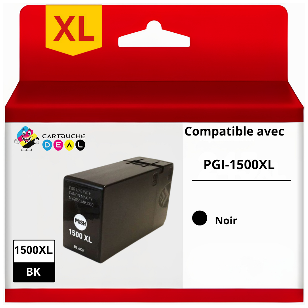 CANON PGI-1500BK XL : Cartouche d'encre générique compatible noir GRANDE CAPACITE
