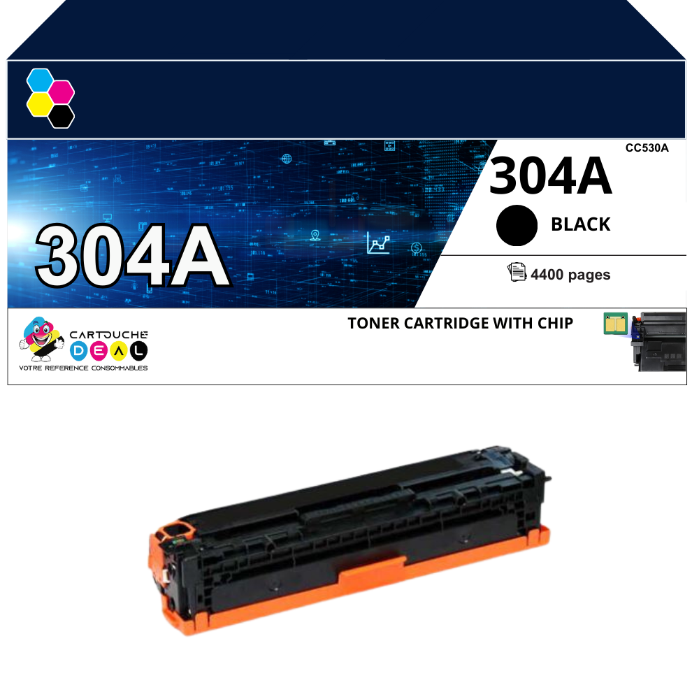 HP 304A : Toner générique compatible au modèle HP CC530A noir