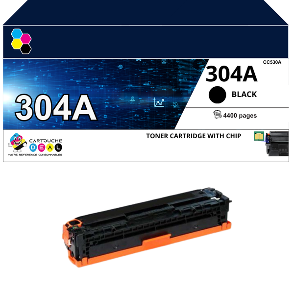 HP 304A : Toner générique compatible au modèle HP CC530A noir