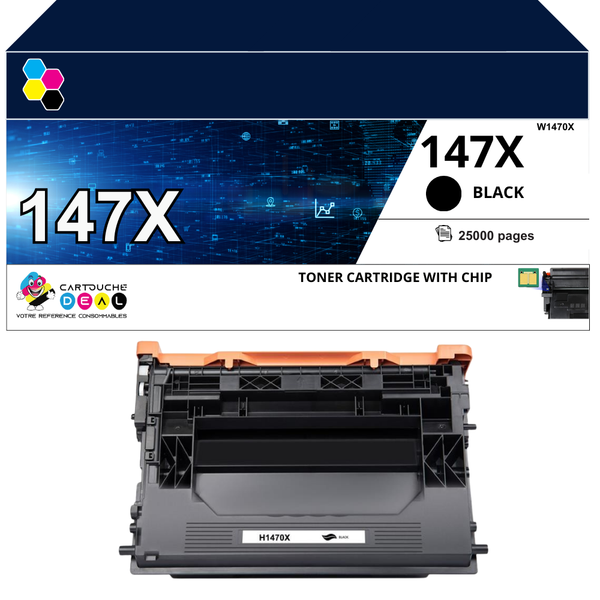 HP 147X : Toner générique compatible au modèle HP W1470X noir grande capacité