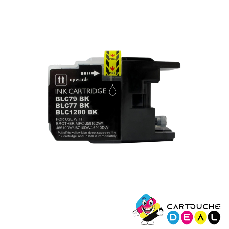 BROTHER LC-1280 XL : CARTOUCHE D'ENCRE GENERIQUE COMPATIBLE NOIR LC1280 GRANDE CAPACITE